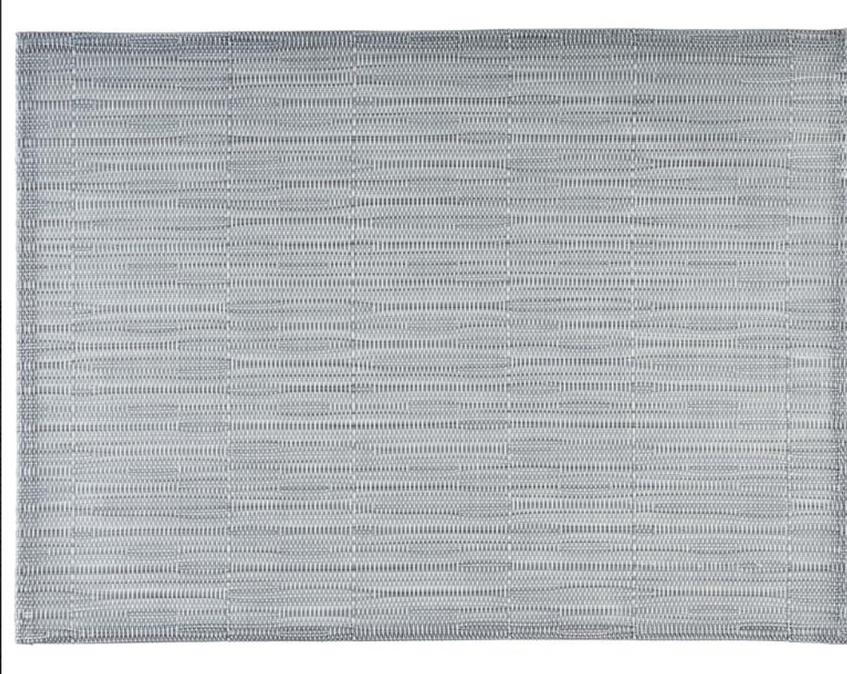 Placemat, fijne band, 45x33 cm, verpakt per 6 stuks, kleur zilver