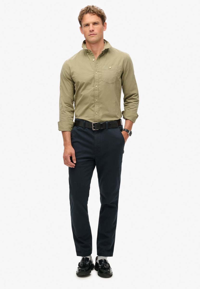 Superdry International chinobroek Heren Broeken Marineblauw
