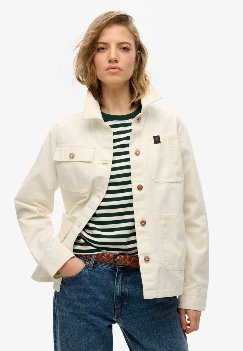 Superdry Chore jack Dames Buitenjassen Creme