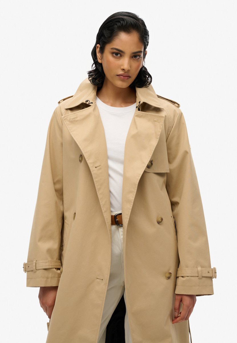 Superdry Klassieke trenchcoat Dames Buitenjassen Beige