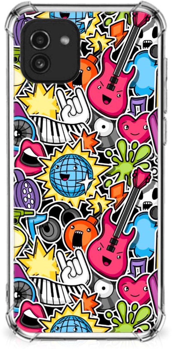 Samsung Galaxy A03 Anti Shock Bumper Case Punk Rock