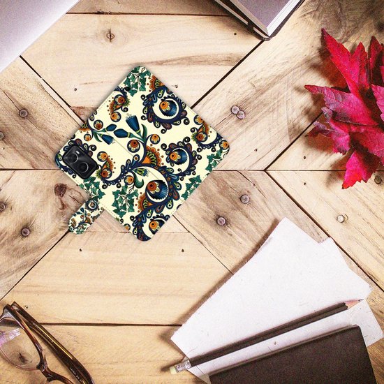 Bookcase OPPO A76 | A96 Etui Fleur Baroque