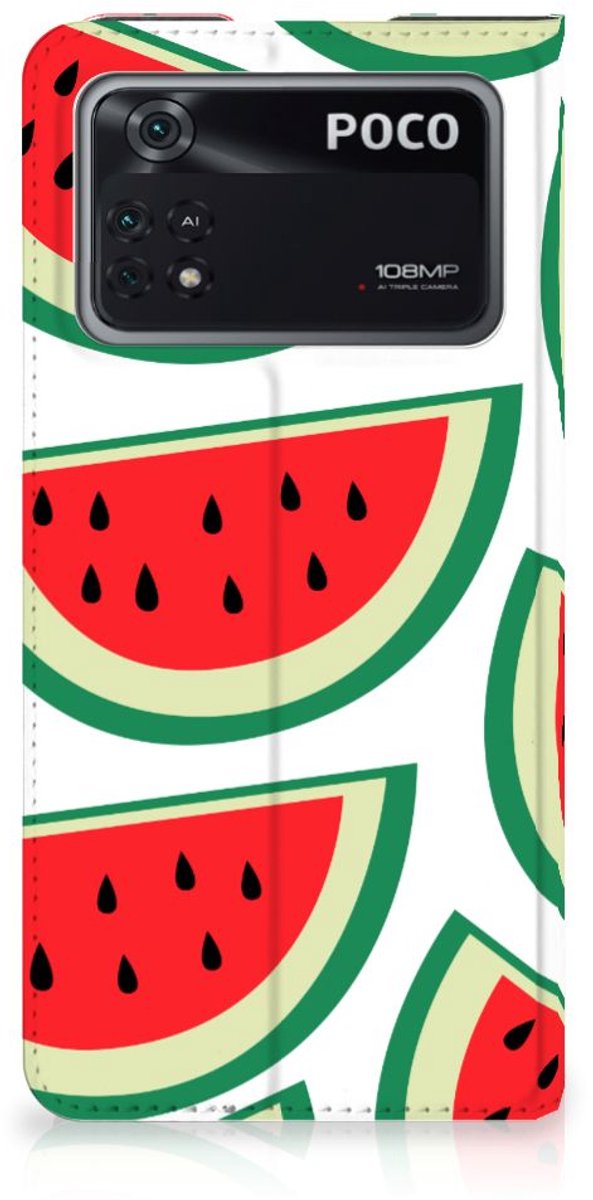 Standcase Hoesje voor Poco X4 Pro 5G Flip Style Cover Watermelons