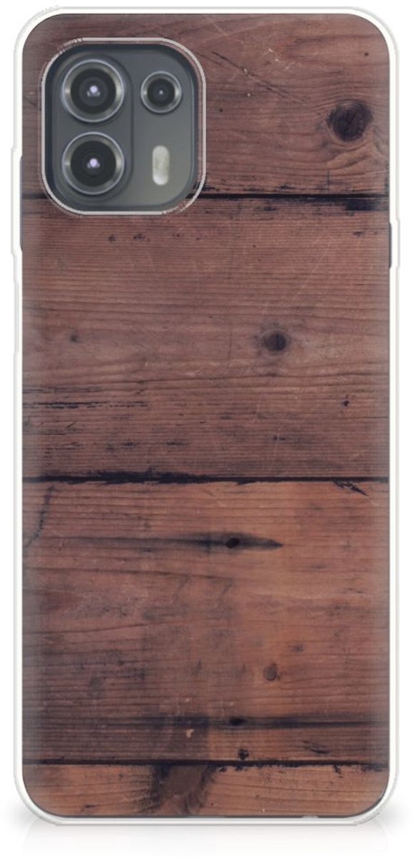 Motorola Edge 20 Lite Bumper Hoesje Old Wood