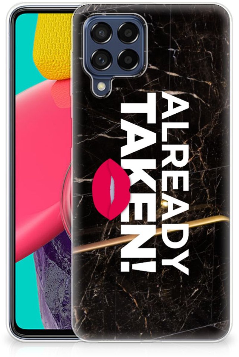 Samsung Galaxy M53 Siliconen hoesje met naam Already Taken Black