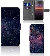 Portefeuille Sony Xperia 10 II Etuis Portefeuille Compatible avec Cuir Flip Cover Fermeture magnétique pour Étoiles
