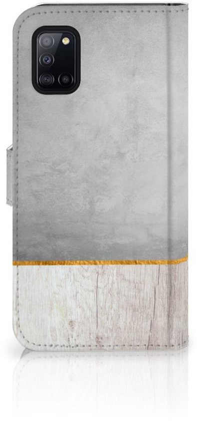 Coque Téléphone Samsung Galaxy A31 Coque de Protection pour Béton Bois