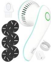 Vibrix® 3.0 set Elektrische eelt verwijderaar met stofzuigsysteem - USB oplaadbaar - Professionele eeltverwijderaar - Voetvijl