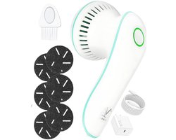 Vibrix® 3.0 set Elektrische eelt verwijderaar met stofzuigsysteem - USB oplaadbaar - Professionele eeltverwijderaar - Voetvijl