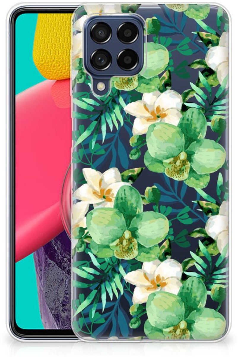 Samsung Galaxy M53 TPU Case Orchidee Groen