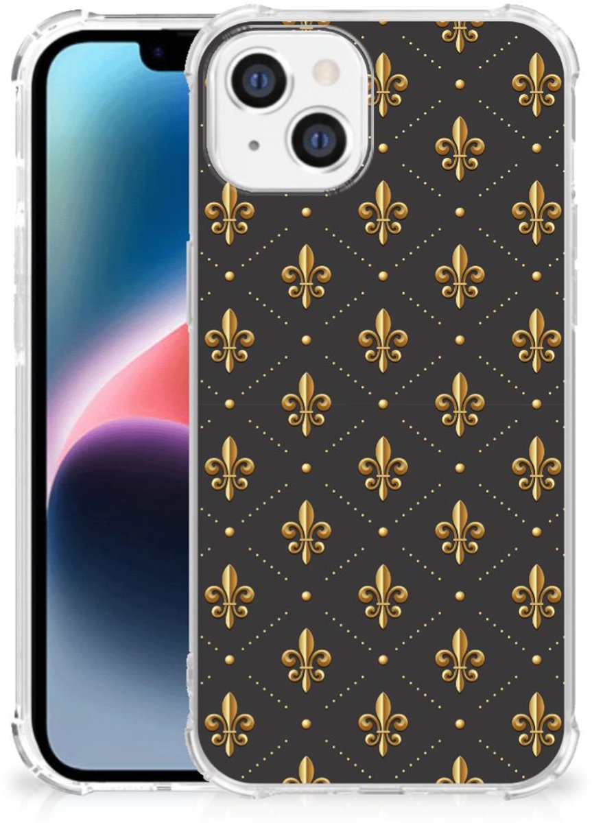 Apple iPhone 14 Plus Doorzichtige Silicone Hoesje Franse Lelie