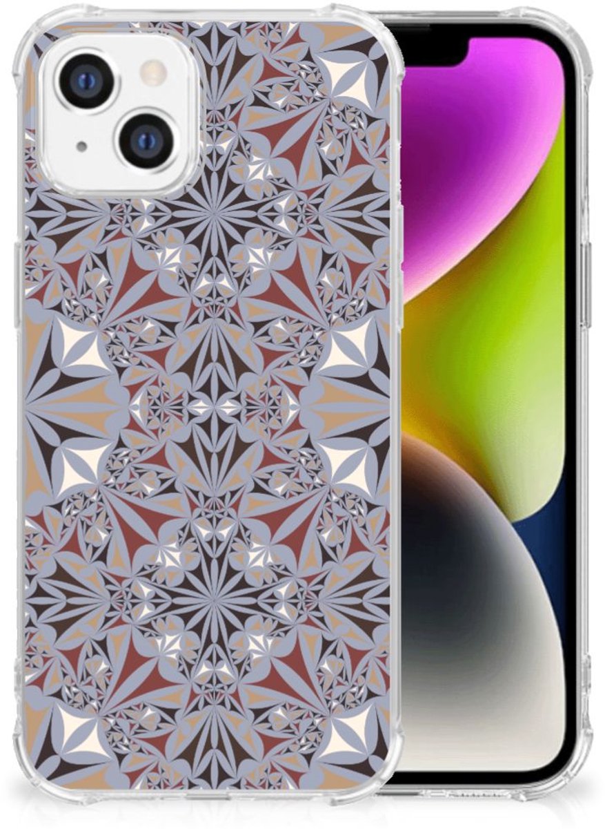 iPhone 14 Anti-Shock Hoesje Flower Tiles
