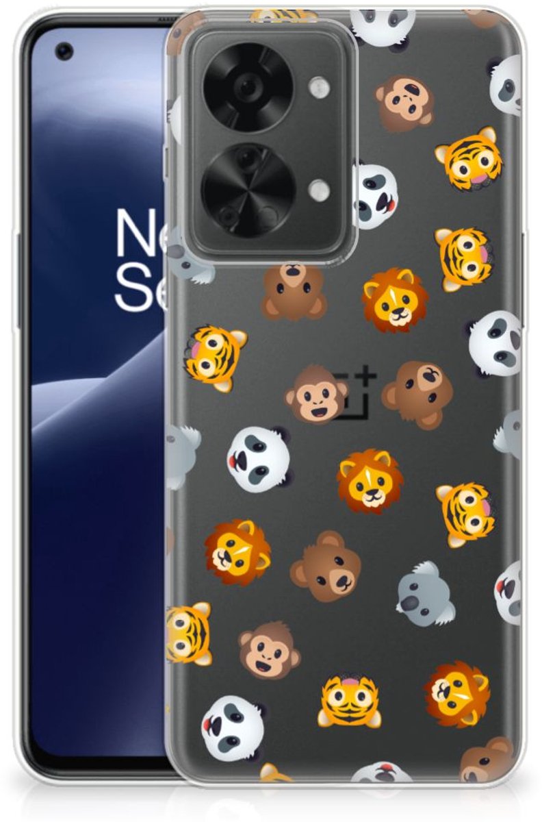 TPU bumper voor OnePlus Nord 2T Dieren Emojis