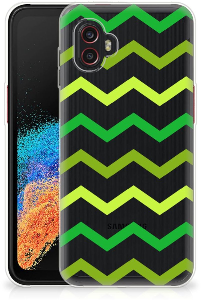 Samsung Galaxy Xcover 6 Pro TPU bumper Zigzag Groen