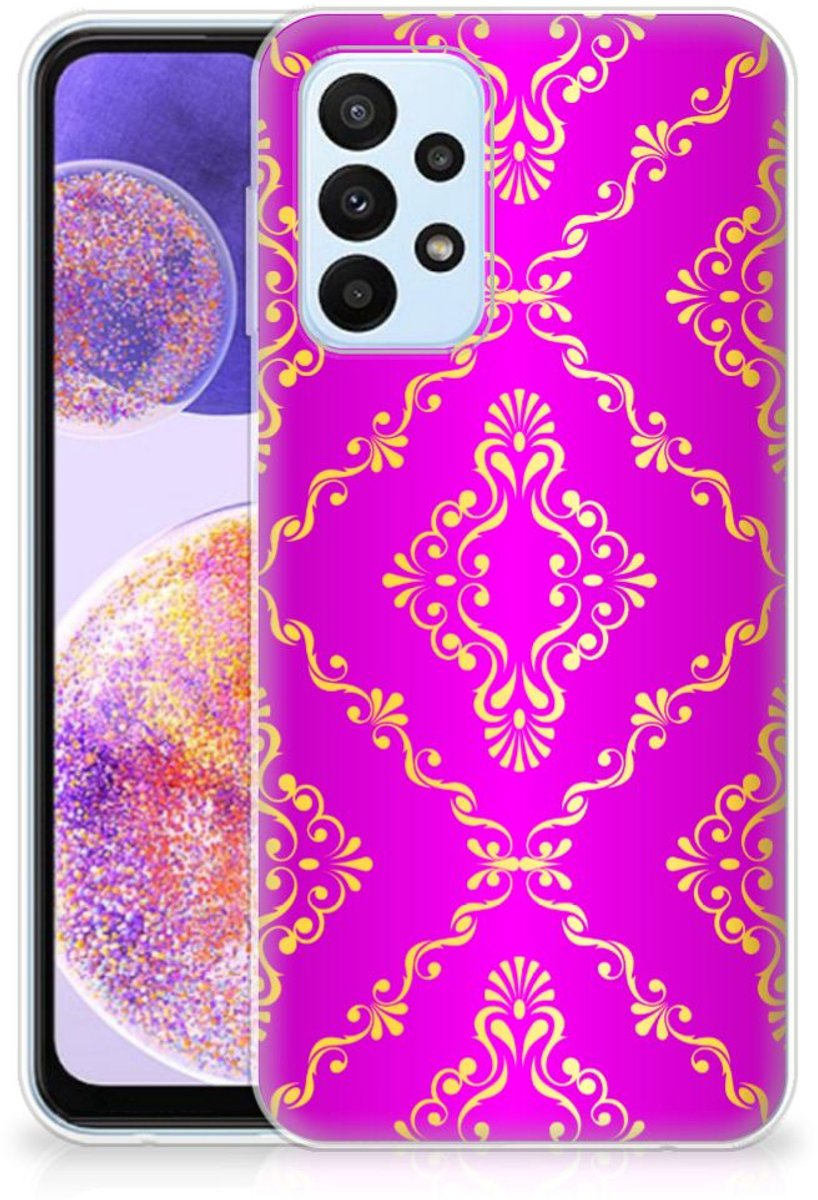 Back Cover voor Siliconen Hoesje Samsung Galaxy A23 Barok Roze