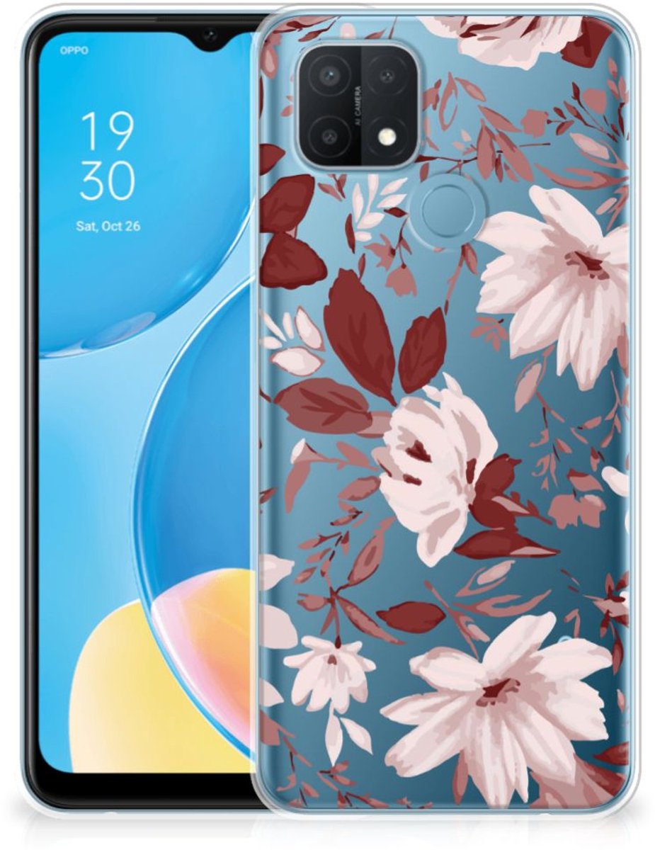 Hoesje maken OPPO A15 Watercolor Flowers
