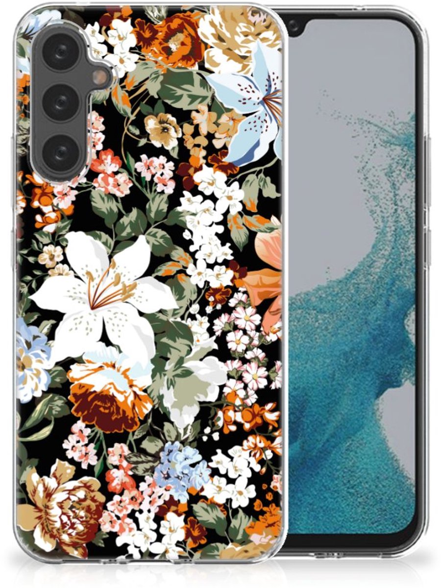 TPU Case voor Samsung Galaxy A34 Dark Flowers