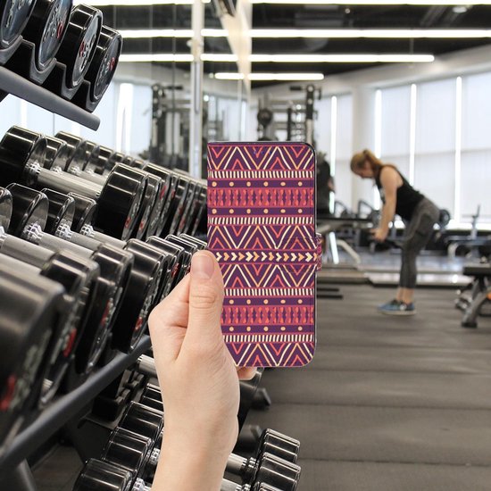 Étui pour téléphone portable OPPO Find X5 Bookcase Aztec Violet