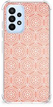 Bumper Case Samsung Galaxy A23 Coque de téléphone avec bordure transparente Motif Orange