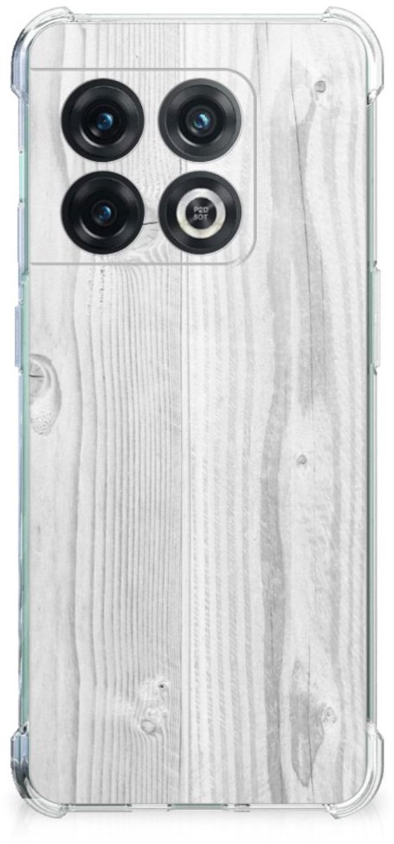 OnePlus 10 Pro Stevig Telefoonhoesje White Wood