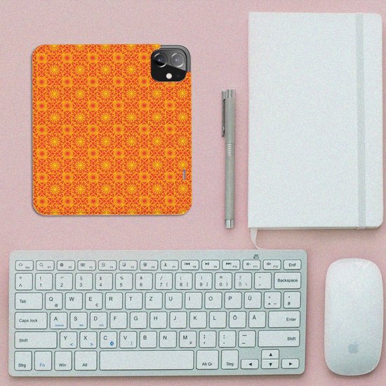 Coque de téléphone iPhone 12 | Étui Portefeuille iPhone 12 Pro Batik Orange