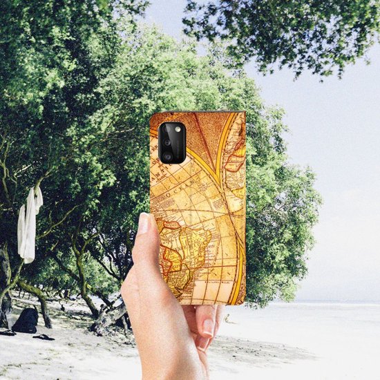 Magnet Case Samsung Galaxy A41 Smart Cover Case Compass