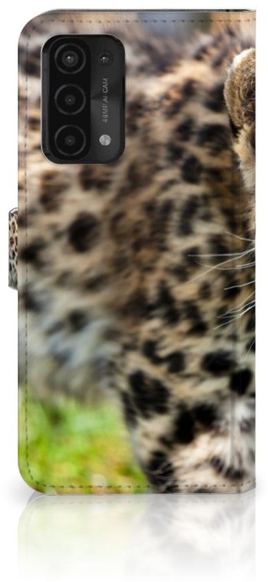 Coque OPPO A54 5G | A74 5G | A93 5G Cuir PU Protection Etui Housse pour Bébé Leopard