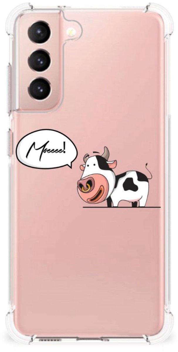 Samsung Galaxy S21 FE Stevig Bumper Hoesje Cheeky Cow