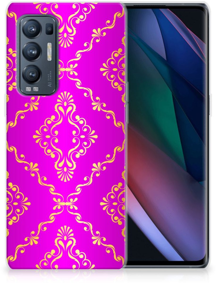 Siliconen Hoesje OPPO Find X3 Neo Barok Roze