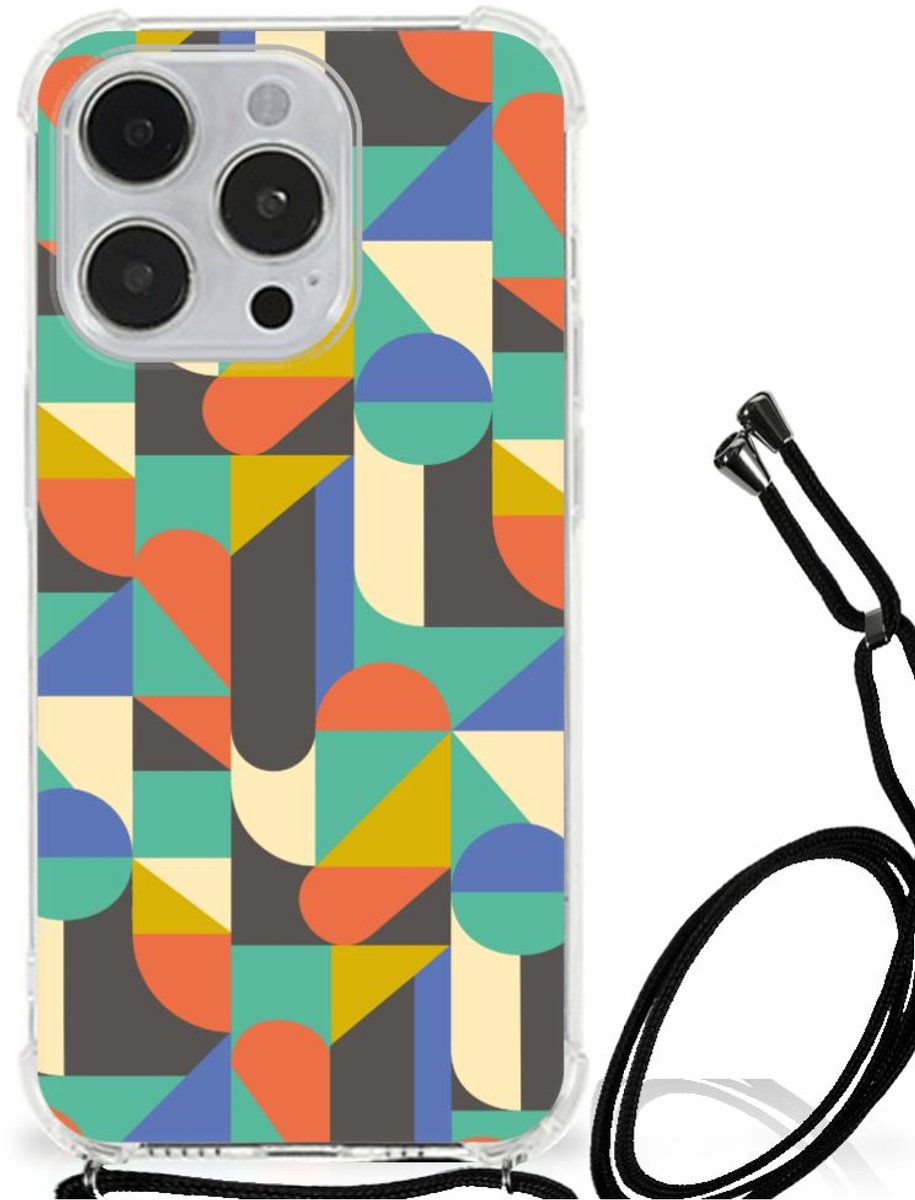 iPhone 14 Pro Max Doorzichtige Silicone Hoesje Funky Retro