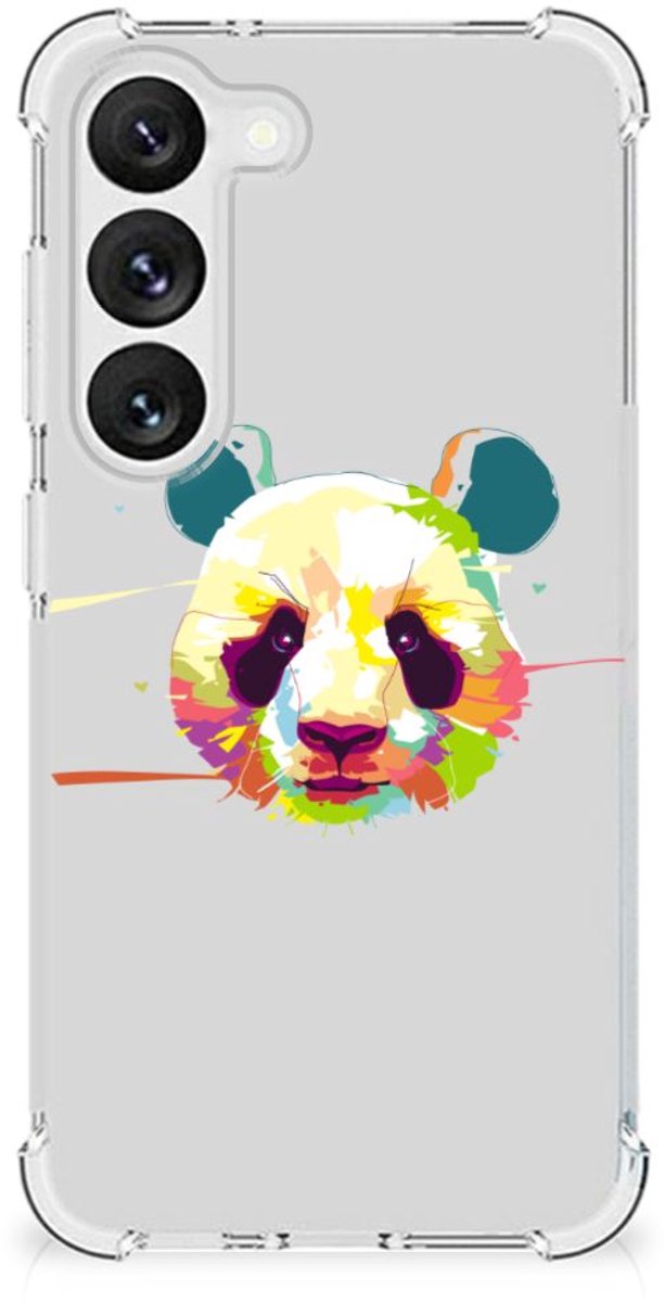 Samsung Galaxy S23 Stevig Bumper Hoesje Panda Color