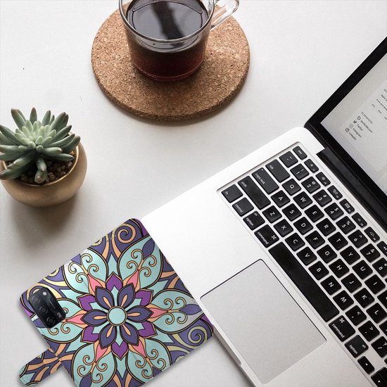 Protecteur Flip Housse OPPO A16 | A16s Coque Téléphone Fleur Mauve