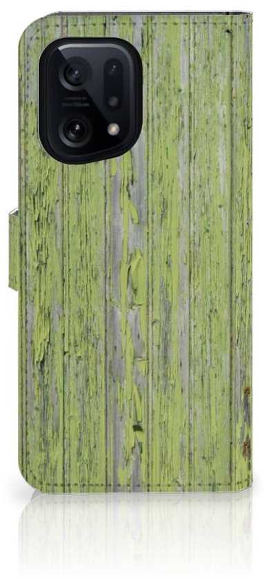 Wallet Book Case OPPO Find X5 Phone Case Vert Wood