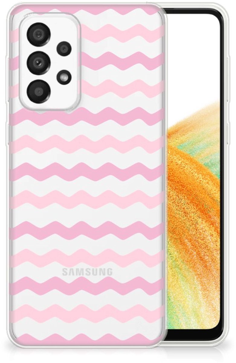 Samsung Galaxy A33 5G TPU bumper Waves Roze