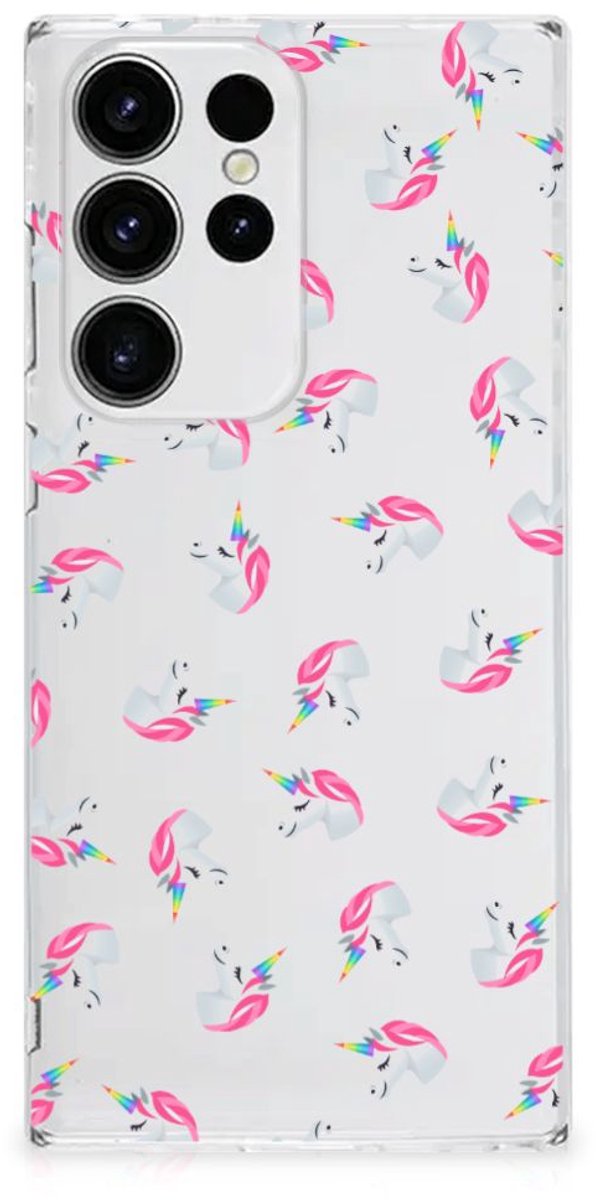 Back Cover voor TPU bumper voor Samsung Galaxy S23 Ultra Unicorns