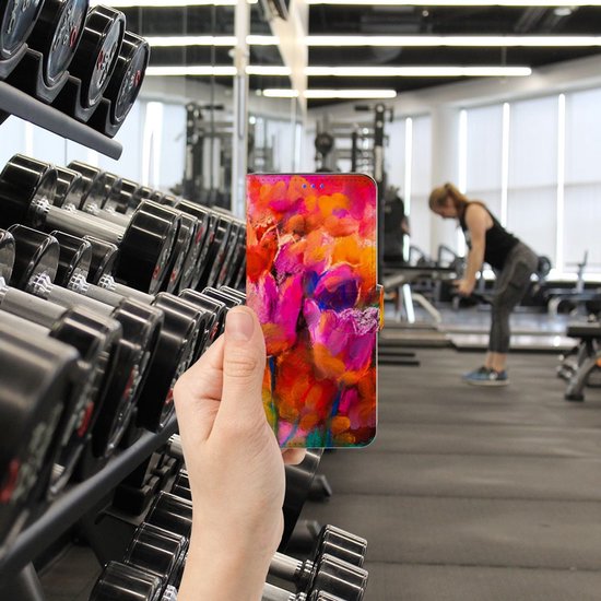 Coque OPPO Reno5 Z | A94 5G Cuir PU Premium Housse Portefeuille Coque pour Tulipes