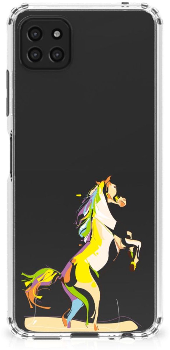 Samsung Galaxy A22 5G Stevig Bumper Hoesje Horse Color