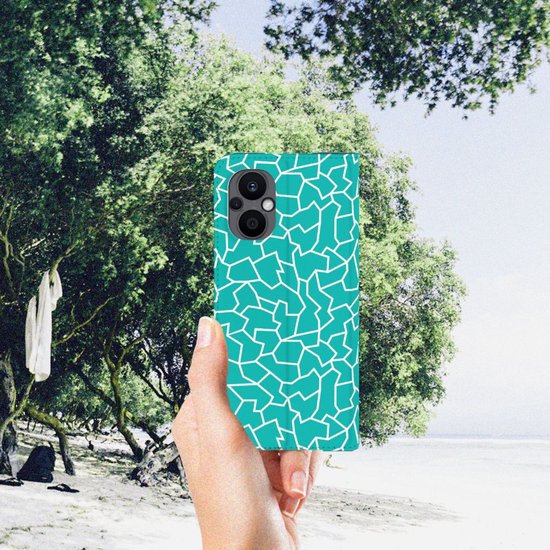 Coque OPPO Reno8 Lite Book Case Cracks Blue