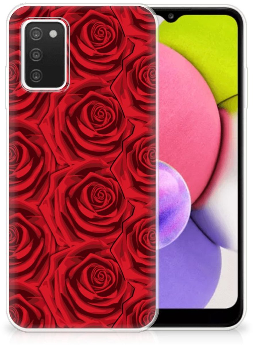 Samsung Galaxy A03S TPU Case Red Roses