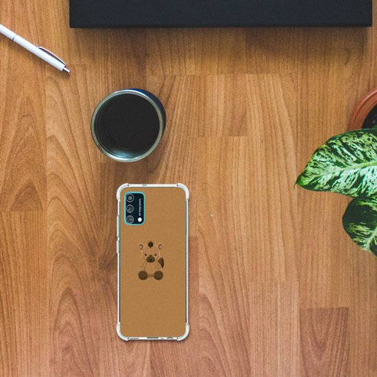 Coque Hybride Anti Choc Samsung Galaxy M02s | Etui en silicone TPU A02s avec Bébé hyène à bord transparent