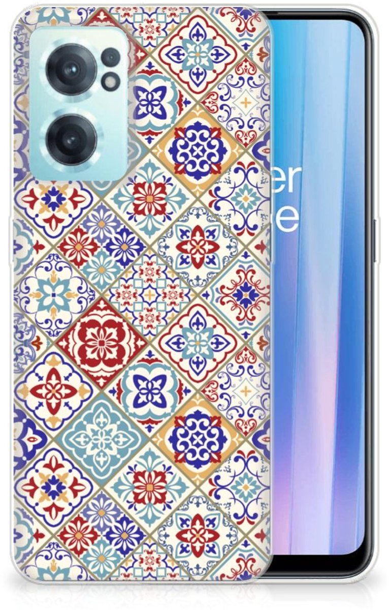 OnePlus Nord CE 2 5G TPU Siliconen Hoesje Tiles Color