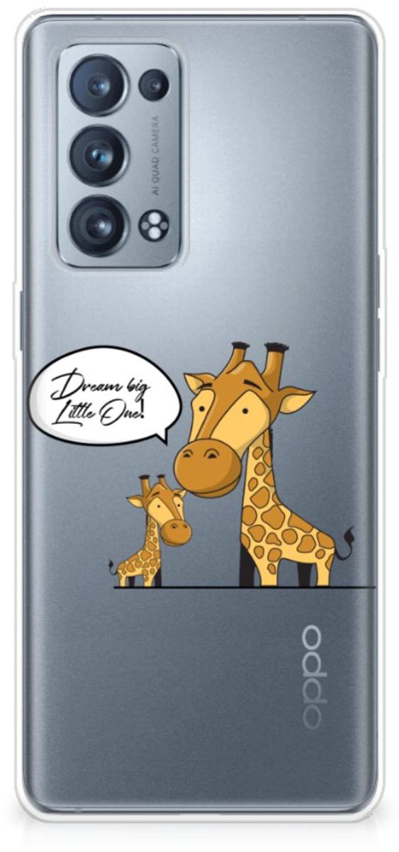 OPPO Reno 6 Pro Plus 5G Telefoonhoesje met Naam Giraffe