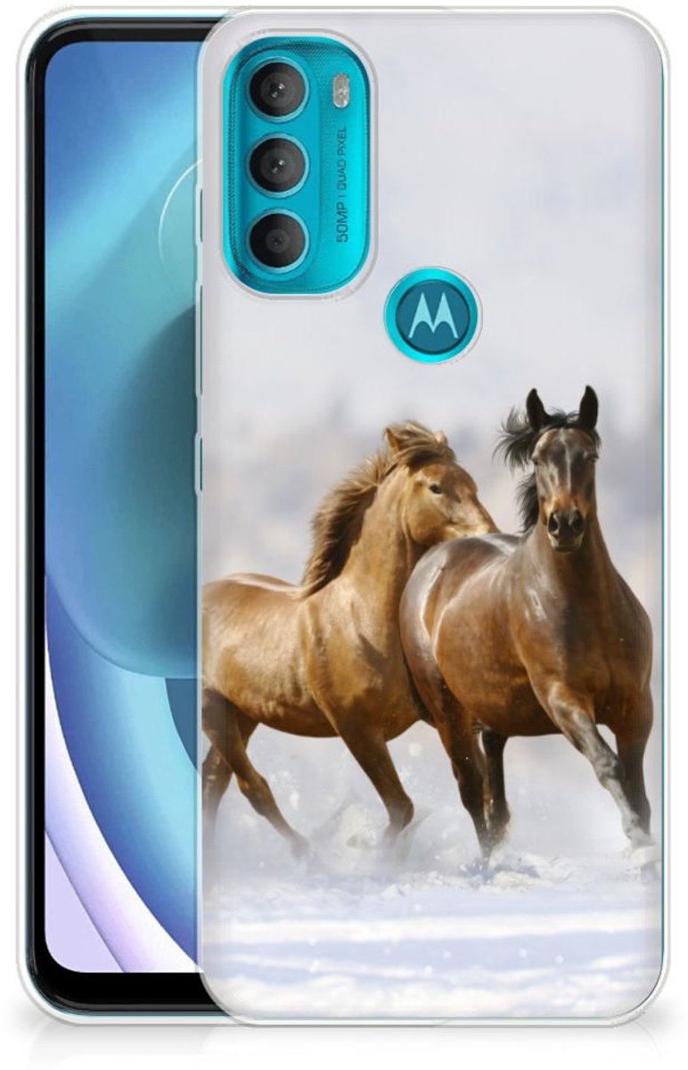 Motorola Moto G71 5G TPU Hoesje Paarden