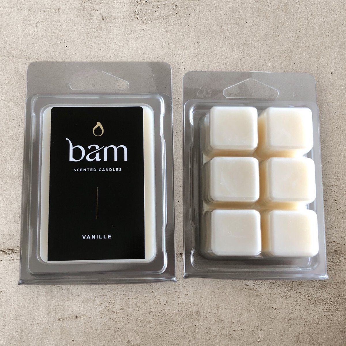 BAM Wax Melts Vanille – Vanilla Geurwax – Vegan Wax Melts van Natuurlijke Zonnebloemwas – Geurblokjes voor Waxbrander – Handgemaakt in België