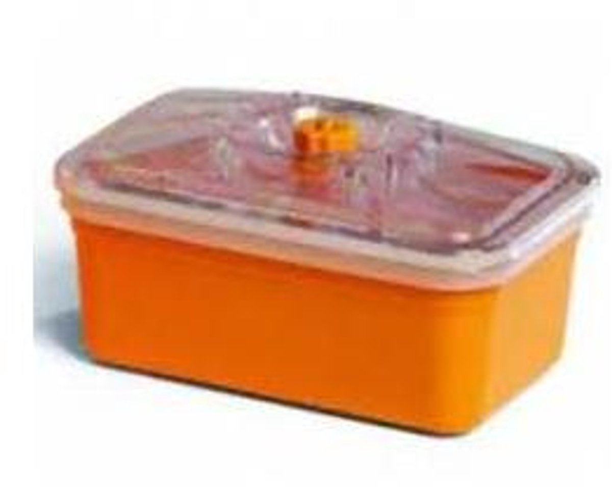 Reber 6750A Voorraaddoos Rechthoekig Doos Oranje, Transparant 1 stuk(s)