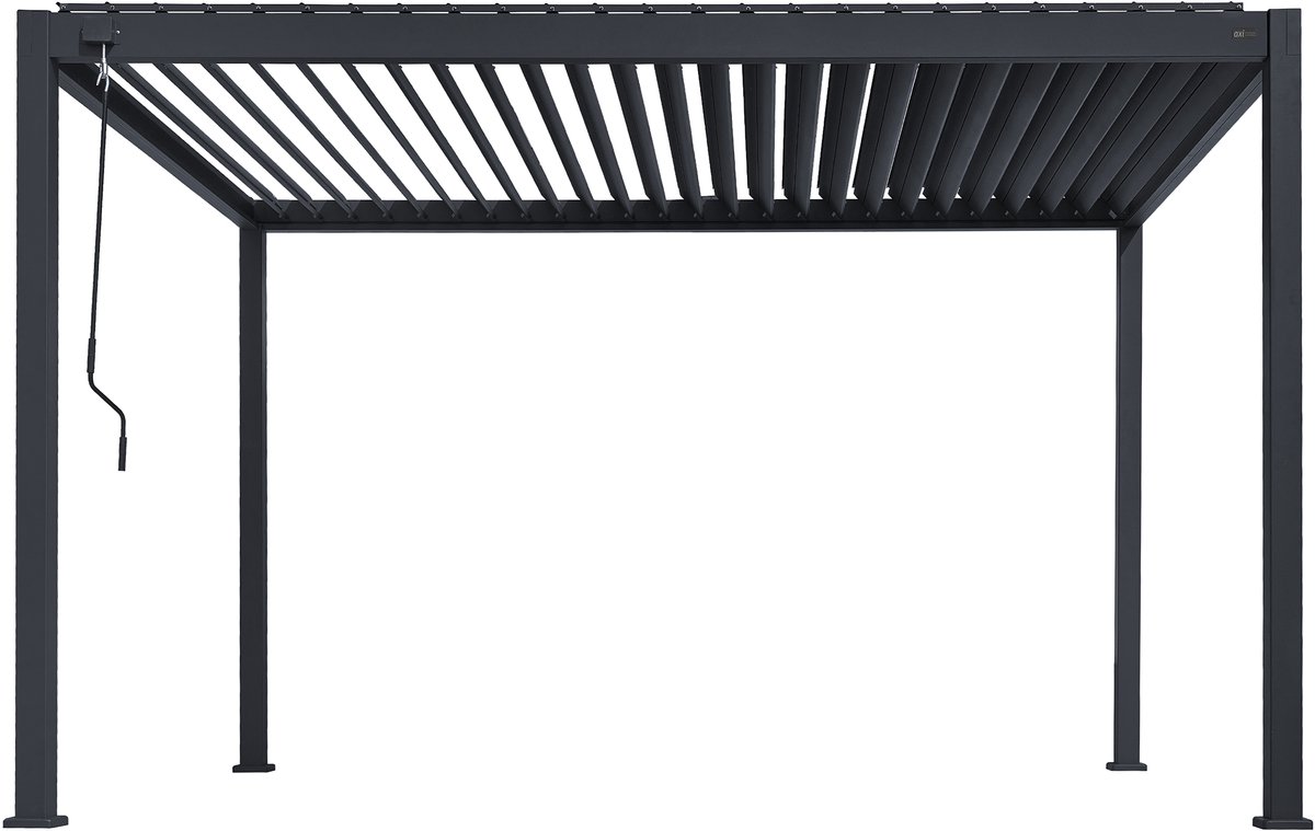 AXI Raya Aluminium Pergola - 3 x 4 m – Antraciet Gepoedercoat Aluminium frame - Luxe vrijstaande terrasoverkapping met kantelbare lamellen - Voor gebruik als tuinoverkapping, carport of veranda