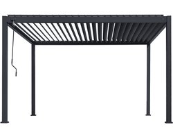 AXI Raya Aluminium Pergola - 3 x 4 m – Antraciet Gepoedercoat Aluminium frame - Luxe vrijstaande terrasoverkapping met kantelbare lamellen - Voor gebruik als tuinoverkapping, carport of veranda