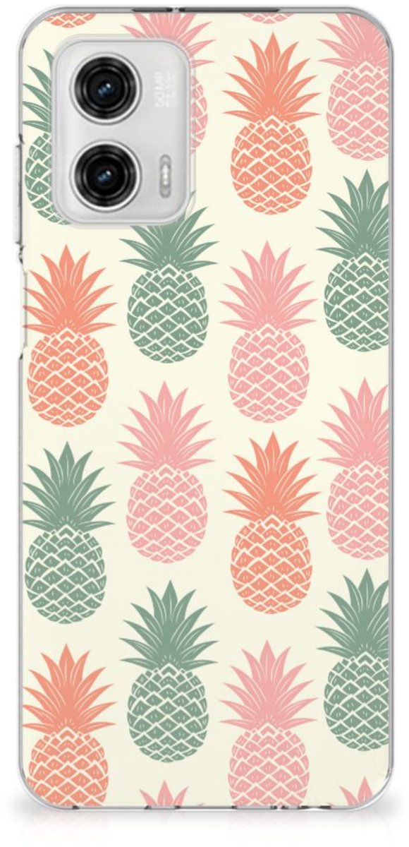 Motorola Moto G73 Siliconen Case Ananas