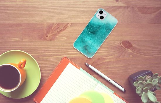 TPU étui pour iPhone 15 Plus Coque Téléphone Peinture Bleu