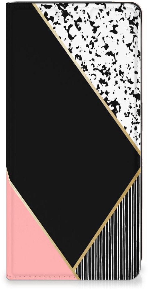 Nothing Phone (2) Stand Case Zwart Roze Vormen
